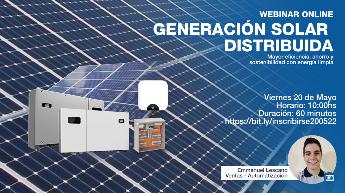 Generación Solar Distribuida, nueva capacitación WEG.