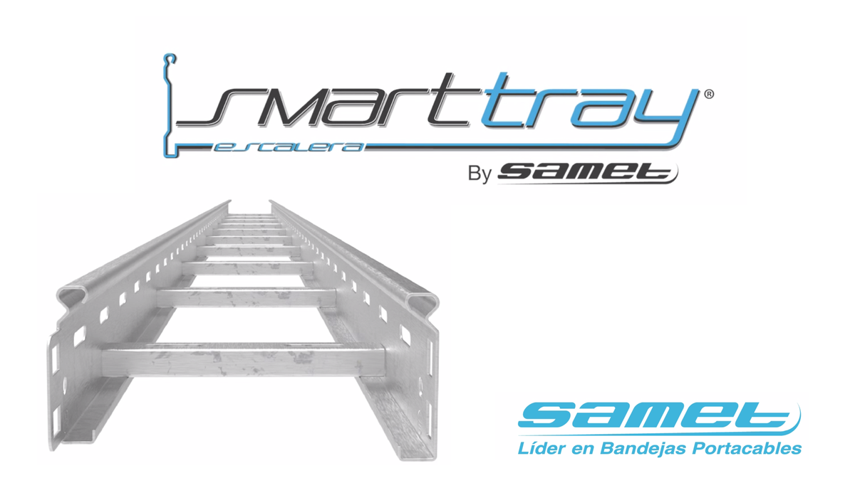 Bandeja portacable escalera Smarttray de Samet