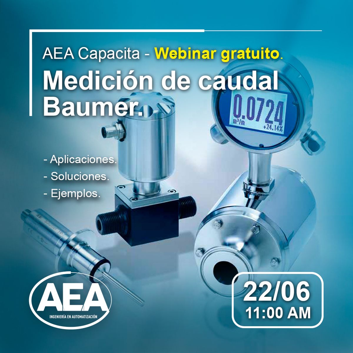 Webinar de AEA SACIF y Baumer sobre Medición de Caudal