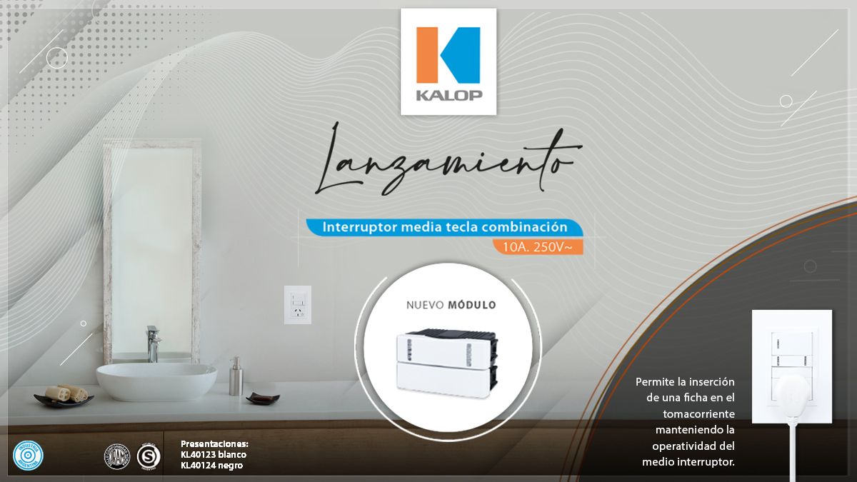 Presentamos el nuevo módulo interruptor media tecla combinación KALOP