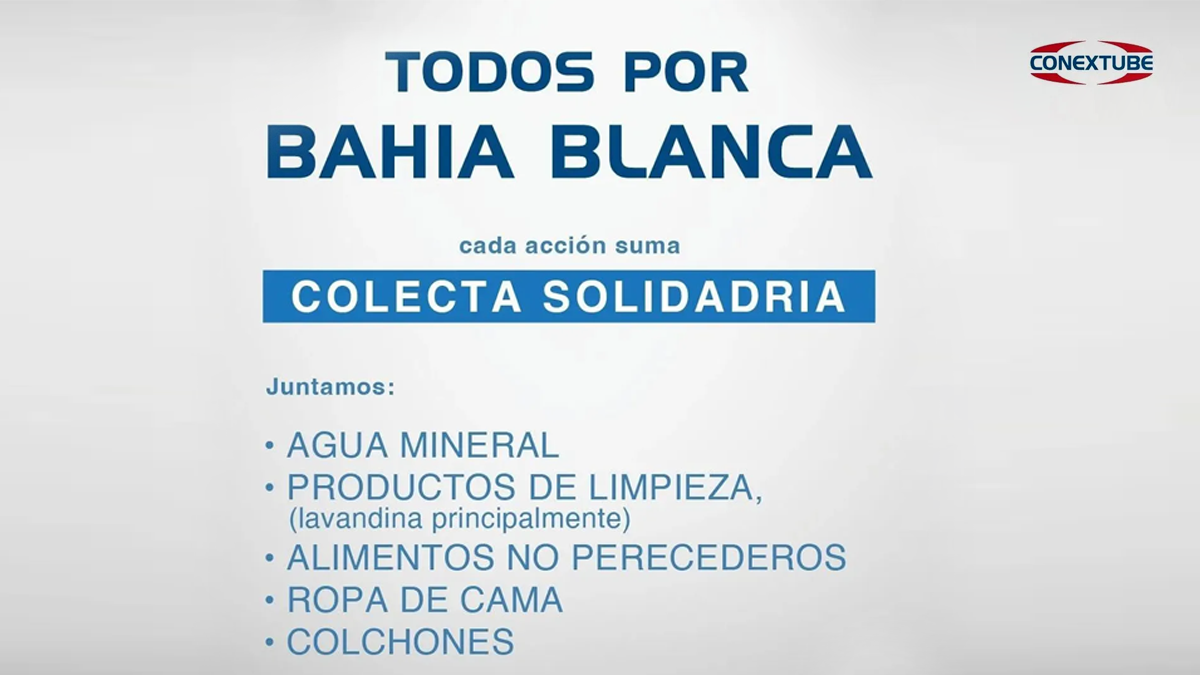 Conextube: Colecta Solidaria para Bahía Blanca
