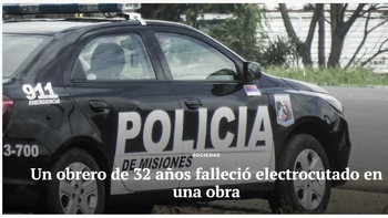 Inseguridad eléctrica: un obrero de 32 años falleció electrocutado en una obra