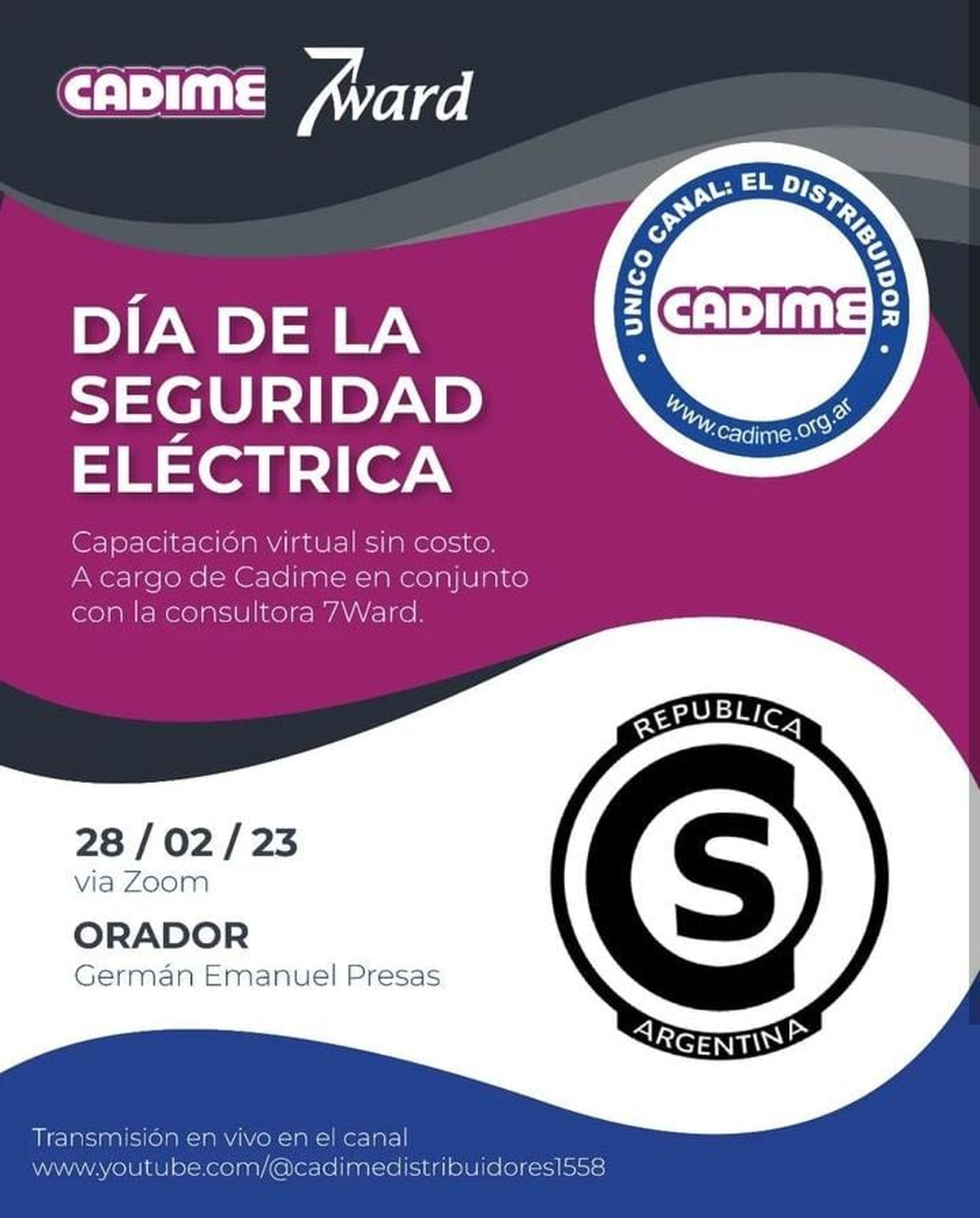 CADIME organiza una charla por el Día de la Seguridad Eléctrica