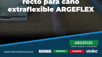 Armá un conector recto para caño flexible Argeflex