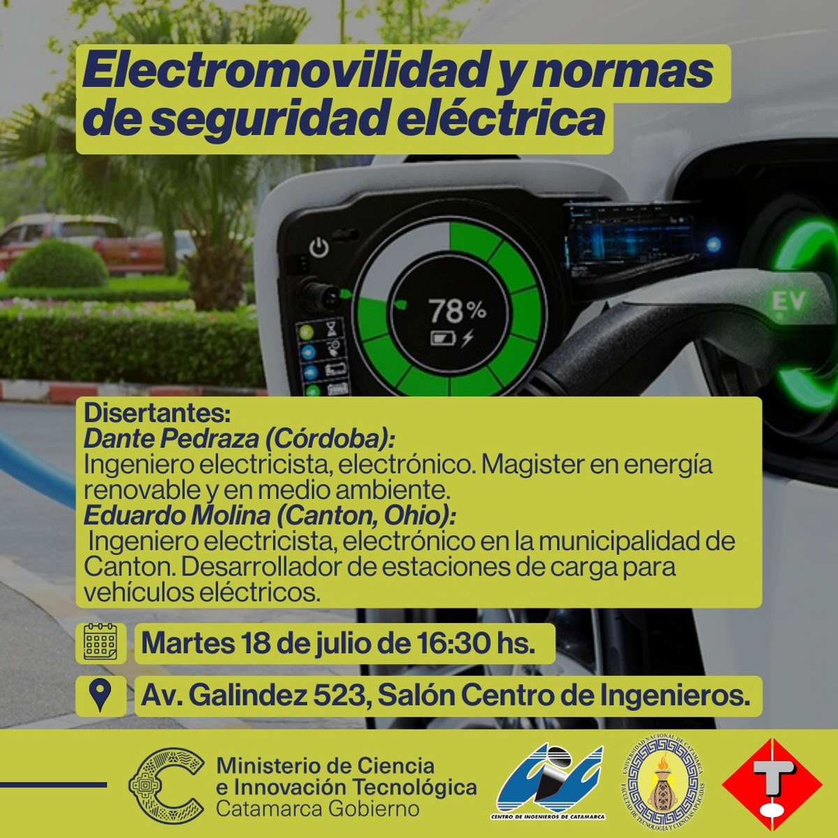 Charla sobre Electromovilidad y normas de Seguridad Eléctrica en Catamarca
