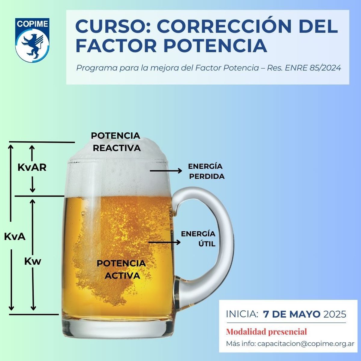 COPIME y un nuevo curso: Corrección del Factor Potencia (C-25-02-C.