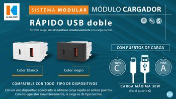 Kalop presenta : nuevo cargador USB doble