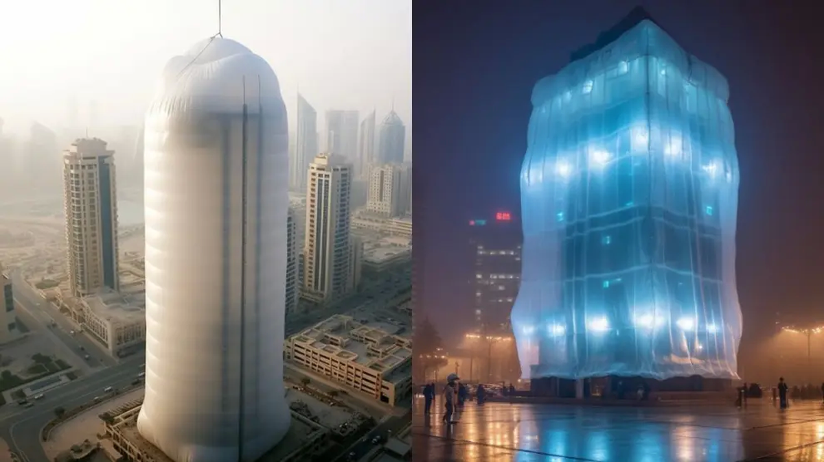 Rascacielos hinchables: arquitectura de última generación